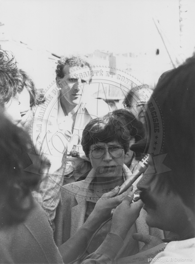 Dreux, Françoise Gaspard,  maire socialiste de Dreux de 1977 à 1983 et Christian DELORME